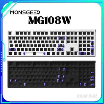 Monsgeek MG108 Vt simsiz mexanik klaviatura to'plamlari 108keys issiq almashtirish o'yin klaviaturasi Ergonomika kompyuter Gamer Accessorie Sozlash