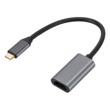 Turi-C HDMI-mos Konverter liniyasi alyuminiy qotishma turi-C HDMI-mos Adapter kabel Android telefon ekran loyiha