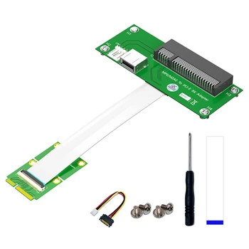 NGFF M. 2 kaliti A/E uchun PCIExpress USB 2.0 kartasi FPC uzatma kabeli bilan 4pin quvvat magnit Pad gorizontal o'rnatish