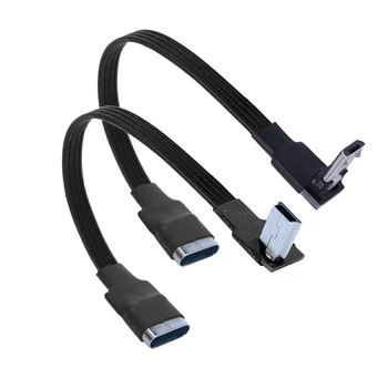 2m 1m yuqoriga burchakli Micro USB/MIMI/turi-c/USB-C turi-C ayol ma'lumotlar uzatish kengaytmasi uchun B erkak sinxronlash kabel simini 30cm zaryadlash
