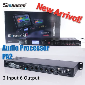 Sinbosen 2 kirish 6 chiqish protsessor PA2 Professional Audio ovoz tizimi raqamli protsessor