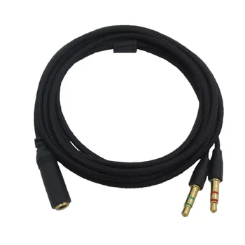 Razer Electra / Kraken PRO 7.1 V2 / Hamme uchun eshitish vositasi kabel naushnik Adapter Splitter naushnik mikrofon