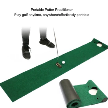 Golfball Putter Trainer-PVX taglikka qarshi Slayd va bardoshli portativ qulaylik bilan qo'yish texnikasi