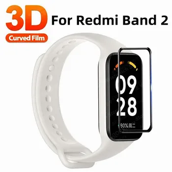 Redmi Smart Band uchun 3D kavisli Temperli shisha 2 Redmi Band Pro band uchun to'liq ekranli himoyachi 2 aqlli soat himoya shisha plyonka