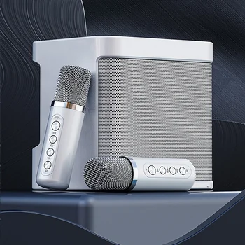 1set oilaviy KTV Audio to'plami o'rnatilgan ochiq portativ Karaoke Bluetooth karnay qutisi ABS