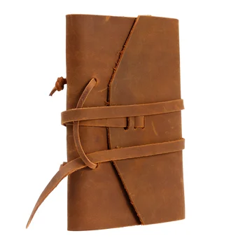 Sovg'a Qo'l Bog'langan Notebook Uchun Handmade Majburiy Arqon Bilan Classic Notebook Kundaligi Journal (Jigarrang)