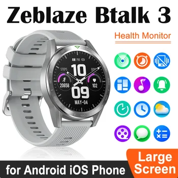Zeblaze Btalk 3 Fitness aqlli soat IPS HD ekran 100 Sport rejimlari Sog'liqni saqlash Monitor Android IOS uchun Bluetooth-mos qo'ng'iroq tomosha