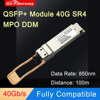 Qsfp 40gb optik tolali modul Multimode 40gbase-SR4 850nm100m ddm MTP/MPO-12 Qsfp+ optik tolali uskunalar uchun qabul qiluvchi modul