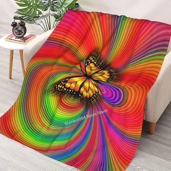 Butterfly veb otish adyol 3D bosilgan divan yotoq xonasi dekorativ adyol bolalar kattalar uchun Rojdestvo sovg'asi