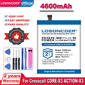 Crosscall CORE uchun LOSONCOER 4600mAh LPN385350 batareyasi-X3 ACTION - X3 TREKKER X3 mobil telefon batareyasi