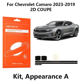 Chevrolet Camaro 2023-2010 2D kupe uchun ZHUAIYA eshik chetidagi soqchilar eshik tutqichi Kubogi bo'yoq himoya plyonkasi TPU PPF