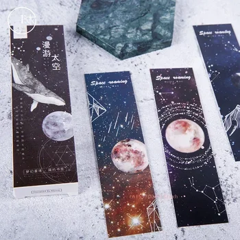 30pcs Bookmark Rouming in Space Bullet Journaling Aksessuarlar estetik Sayyora astronavt sovg'alari talabalar uchun materiallar kitob markeri
