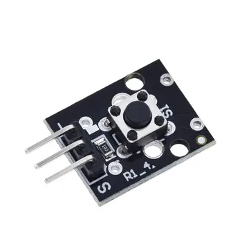 Arduino Diy Starter Kit uchun KY-004 3pin tugma kaliti sensori moduli 6*6*5mm 6x6x5mm KY004