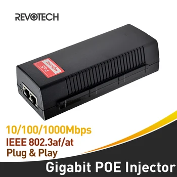 Gigabit POE injektori Poe ip kamerasi uchun Ethernet ustidan Max 30 Vt/90 Vt quvvat /Resperry PI / simsiz AP IEEE 802.3 af/10/100/1000 mbps da