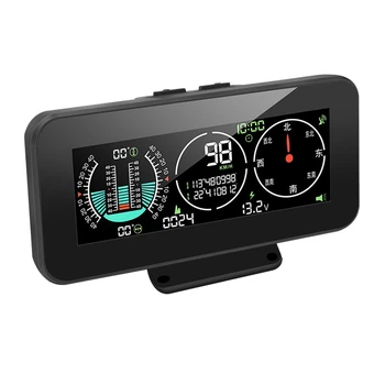 Barcha Avtomobillar uchun M60 avtomobil GPS HUD Speedometer Intelligent Inclinometer Off-Road tezligi displey Tilt Pitch burchagi kompas