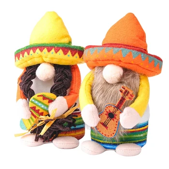 Meksika Taco Seshanba Elf Mitti Sovg'a Nisse Oshxona Qatlamlik Laganda Bezatish Uchun Fiesta Gnome Er-Xotin Cinco De Mayo Tomte