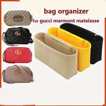Gucci GG MARMONT Matelasse kamera Organiser separator Shaper Protector bo'lmasiga uchun faqat sotish ichki Bag va Bag Organizer Insert