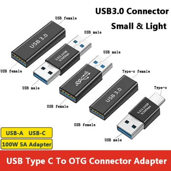 1pcs USB 3.0 Adapter ulagichi erkakdan ayolga Fmale-ayol erkak-ayol Konverter ulagich o'zgartirgich ulagichi kompyuter noutbuki uchun bardoshli