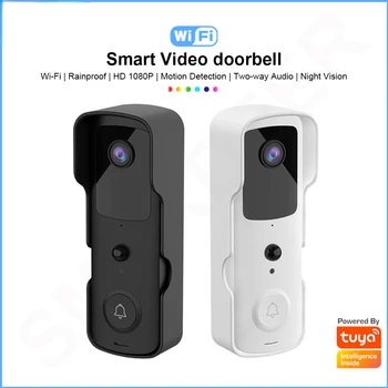 Tuya Video Doorbell HD Vision Motion Detection Night Vision suv o'tkazmaydigan ikki tomonlama suhbat ovozli interkom Alexa Google bilan ishlaydi