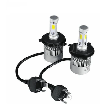 S2 H7 LED faralari 72 Vt 8000LM COB LED faralar lampalari 6000k H3 H4 H7 H11 9005 9006 LED tuman chiroqlari Jeep uchun Led