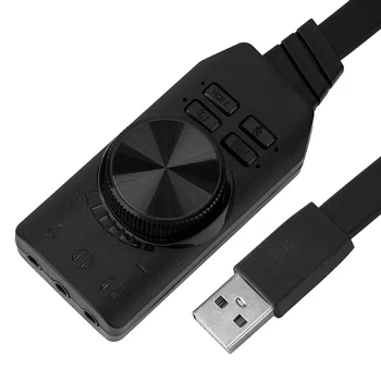 USB ovoz kartasi adapteri 7.1 kanal 3.5 Mm Audio interfeysi ovoz kartasi USB ovoz kartasi