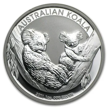 Avstraliya 1 oz .999 Kumush Tangalar 2011 Koala Hayvon Elizabeth Bir Troy Untsiya Nusxa Tangalar Yodgorlik Sovg'alar