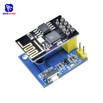 Arduino IOT uchun Diyymore ESP8266 ESP01 simsiz DS18B20 harorat namligi sensori moduli NodeMCU Adapter kengaytirish kartasi