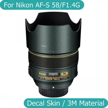 Nikon AF-S 58mm F1. 4G Dekal teri kamera linzalari stikeri uchun Nikkor 58 1.4 1.4 G F1.4 F/1.4 G F / 1.4 G