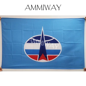 AMMIWAY Флаг Космические войска Флаги ВВС Flags of Air Force Russian Space Forces Flag 90x150cm Air Force Military Flags
