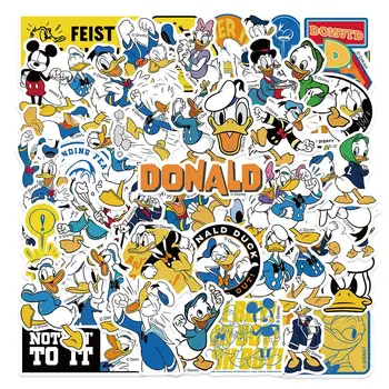 10/50PCS Disney yoqimli multfilm Donald Duck Mickey sichqoncha stikerlari DIY Laptop Scrapbook telefon bagaj gitara bolalar stikerlari o'yinchoqlar