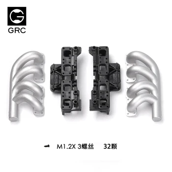 GRC RC avtomobil masofadan boshqarish modeli avtomobil simulyatsiyasi dvigatel sovutish foniy V8 metall dvigatel egzoz trubkasi Trim aksessuarlari #GAX0142T