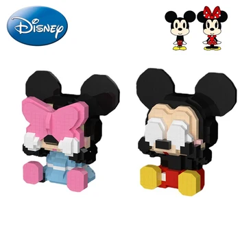 Disney DIY Micky Minnie Building bloklari Anime uyatchan qopqoq ko'zlari Mini harakat raqamlar ta'lim tuyulsada bolalar sovg'alari