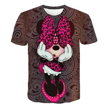 Disney Boys Qizlar Minnie Mickey Mouse T Shirt bolalar ko'cha kiyimlari qisqa qisma bolalar futbolkalari o'g'il bolalar kiyimlari T-shirt toplar