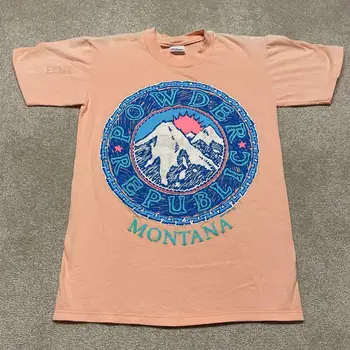 Ski Montana T Shirt kattalar Xs amp 80s chang Respublikasi tog ' snoubord AQSh