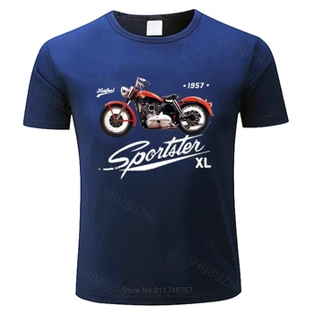 Hotfuel Sportster Xl 1957 mototsikl chop etish T Shirt yozgi moda t-shirt erkaklar paxta tops evro hajmi boys sovg'alar evro hajmi