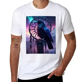 Erkaklar uchun yangi Raven Totem T-Shirt qisqa t-shirt bluza qora t shirts