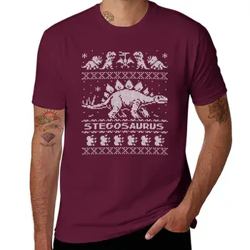 Stegosaurus qishki ta'til kozok futbolkasi katta o'lchamli toplar kulgili futbolka og'ir vaznli futbolkalar erkaklar kiyimlari