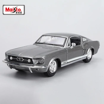 Maisto 1:24 1967 Ford Mustang GT qotishma Sport avtomobil modeli simulyatsiyasi Diecasts metall poyga avtomobil modeli to'plami bolalar o'yinchoq sovg'asi
