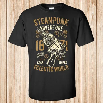 Steampunk Adventure T-Shirt yangi tovar-kiyim T Shirts Hip-Hop oddiy Splicing Tee Tops ko'ylak 3D bosilgan T-Shirts