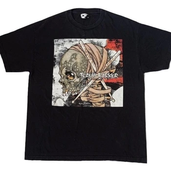 Amp Travis Barker Pushead dizayn T Shirt Punk Rock Boshsuyagi Blink 182 juda kam XL mashhur Yulduzlar Macbeth bilaguzuk