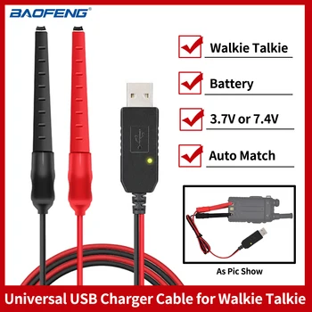 Baofeng uv-5R UV-13 PRO BF-888s uchun Baofeng Universal USB batareya zaryadlovchi kabeli indikator nuri bilan