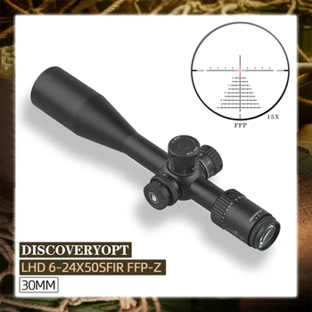 Kashfiyot Zerostop optik ko'rish Lhd 6-24x50sfir miltiq doirasi yoritgichli yon fokusli FFP Mard Reticle Sight Riflescope FFP