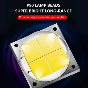 1000m lager chiroq yuqori quvvatli Flishlamp LED Fara ulgurji ochiq Fara Super kuchli Led Fara P50 / P70 / P90