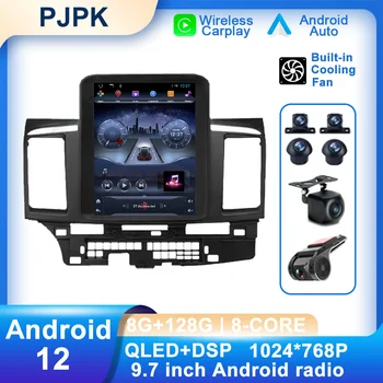 9.7 dyuymli Android 12 uchun Mitsubishi Lancer 2007 - 2012 avtomobil radiosi RDS 2 shovqin Multimedia SVC Autoradio navigatsiya GPS BT Video