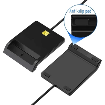 USB Smart Card Reader Micro SD / TF Xotira ID Bank elektron DNIE Dni fuqarosi Sim Cloner ulagichi Adapter Id karta o'quvchi