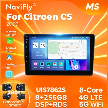 Android 12 IPS sensorli ekranli avtomobil radiosi Citroen C5 2008-2017 Multimedia pleer GPS navigatsiya Carplay 5G 2din Bosh birligi