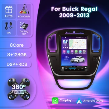 Aqlli Android 12 Buick Regal uchun navigatsiya avtomobil Multimedia futbolchi/Opel Insignia 2009-2013 no 2 Din DVD CarPlay Avto BT5. 0