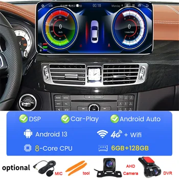 MN-X 2 Din Android 13 avtomobil radiosi Mercedes Benz CLS sinfi uchun V218 2010-2017 GPS navigatsiya Stereo Video Multimedia pleer