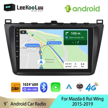 Mazda uchun LeeKooLuu Android 2 Din avtomobil Radio GPS navigatsiya Multimedia futbolchi 6 2007 2008 2009 2010 -2012 Carplay 4G