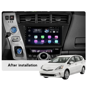 Toyota Prius V Plus Alfa uchun 2+32GB avtomobil radiosi 2012-2015 Multimedia video pleer paneli bilan BT GPS 2 din navigatsiya FM